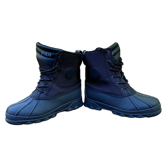 Polo by Ralph Lauren black duck boots snow youth kid's size 5 READ - Picture 2 of 10